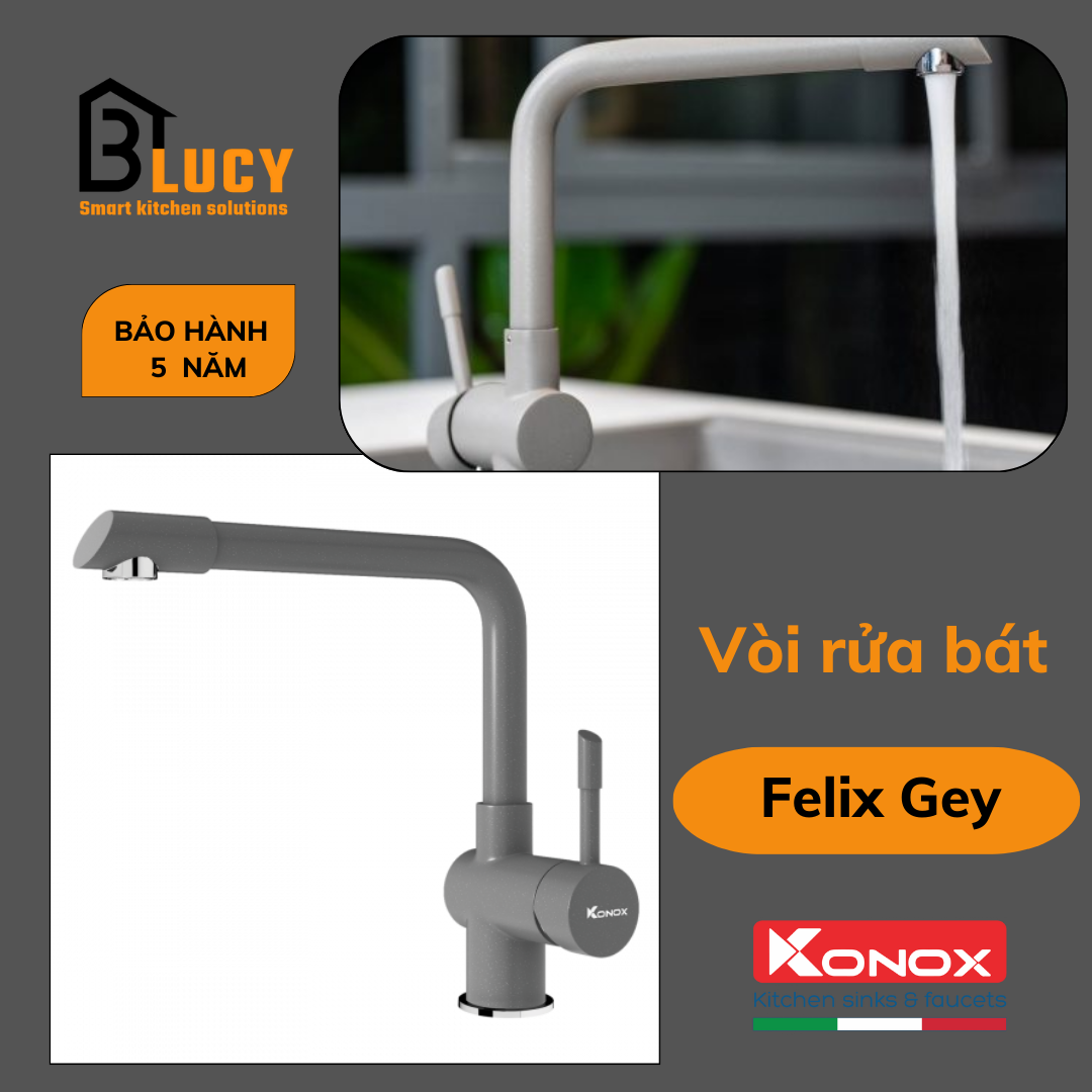 Vòi rửa bát Konox Felix Gey